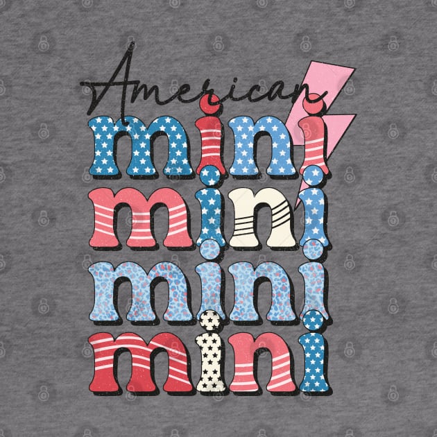 American retro Mini red white blue mama by PixieMomma Co